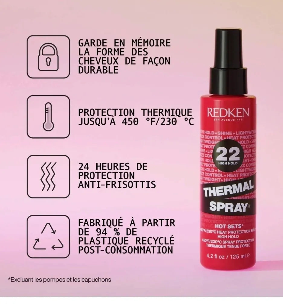 REDKEN. SPRAY THERMAL TENUE ELEVEE HIGHT HOLD 22 - 125 ML