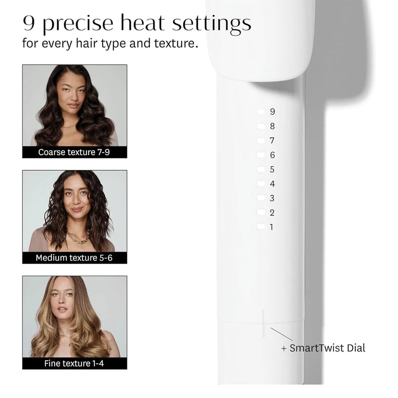 T3. Fer À Friser Extra-Long Avec Pince Singlepass Curl X Rose Satin - 1.25 Po