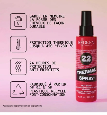 REDKEN. SPRAY THERMAL TENUE ELEVEE HIGHT HOLD 22 - 125 ML